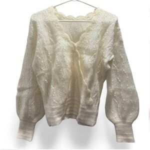 Sézane Elegant Cream Women's Sweater